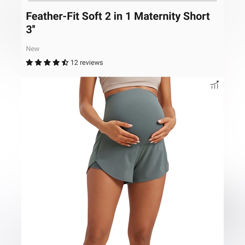 CRZ YOGA High Waist Maternity Shorts